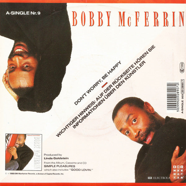 Bobby McFerrin - Don't Worry, Be Happy 39443 Vinyl Singles Goede Staat