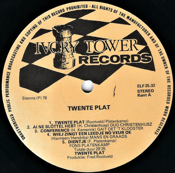 Various - Twente Plat - Een Klein Uur Twentse Humor Met (LP) 51344 Vinyl LP Goede Staat