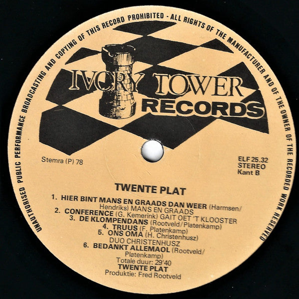 Various - Twente Plat - Een Klein Uur Twentse Humor Met (LP) 51344 Vinyl LP Goede Staat