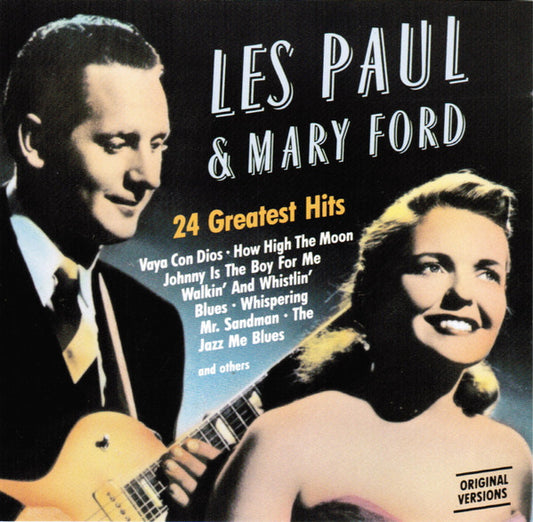 Les Paul & Mary Ford - 24 Greatest Hits (CD) Compact Disc Goede Staat