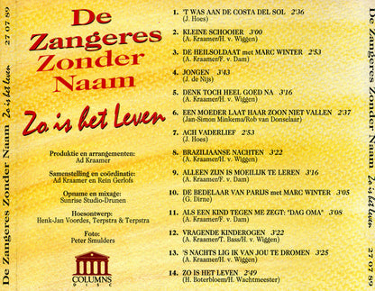 Zangeres Zonder Naam - Zo Is Het Leven (CD) Compact Disc Goede Staat