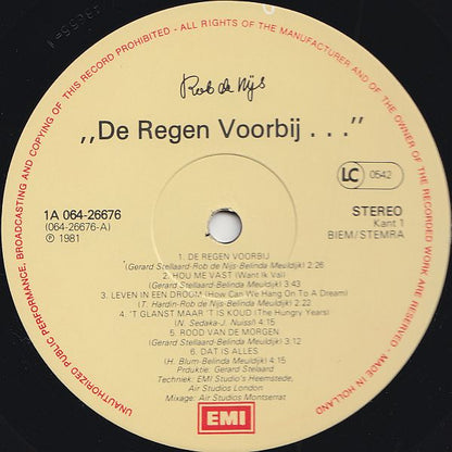 Rob de Nijs - De Regen Voorbij (LP) 51235 Vinyl LP Goede Staat