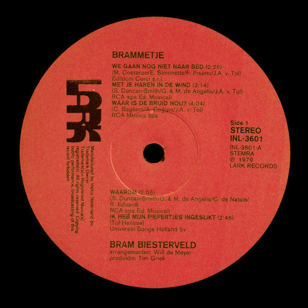 Bram Biesterveld - Brammetje (LP) 49912 Vinyl LP Goede Staat