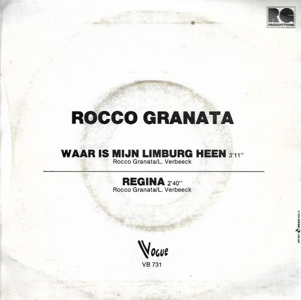 Rocco Granata - Waar Is Mijn Limburg Heen 18705 Vinyl Singles Goede Staat