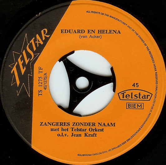 Zangeres Zonder Naam - Eduard En Helena 35752 Vinyl Singles Goede Staat