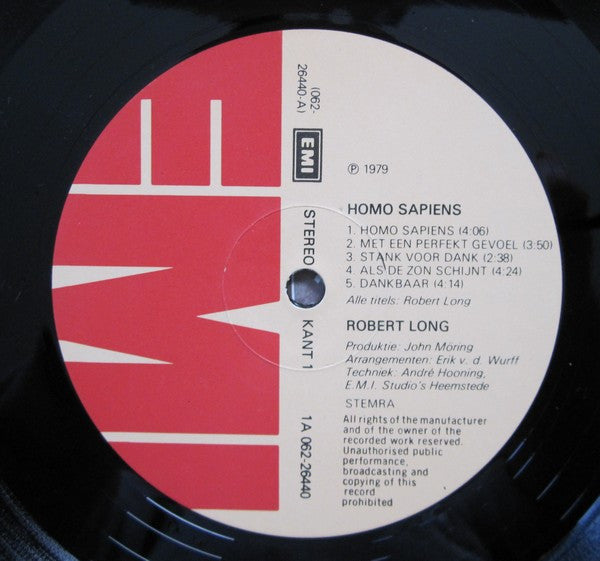 Robert Long - Homo Sapiens (LP) 51392 Vinyl LP Goede Staat