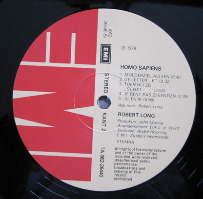 Robert Long - Homo Sapiens (LP) 51392 Vinyl LP Goede Staat