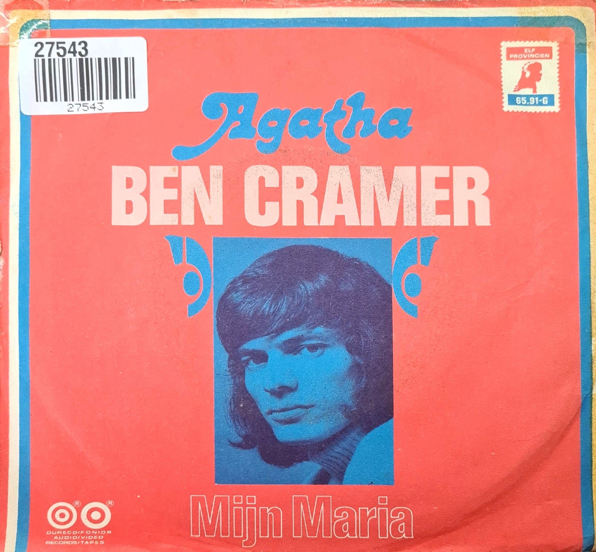 Ben Cramer - Agatha 27543 Vinyl Singles Goede Staat