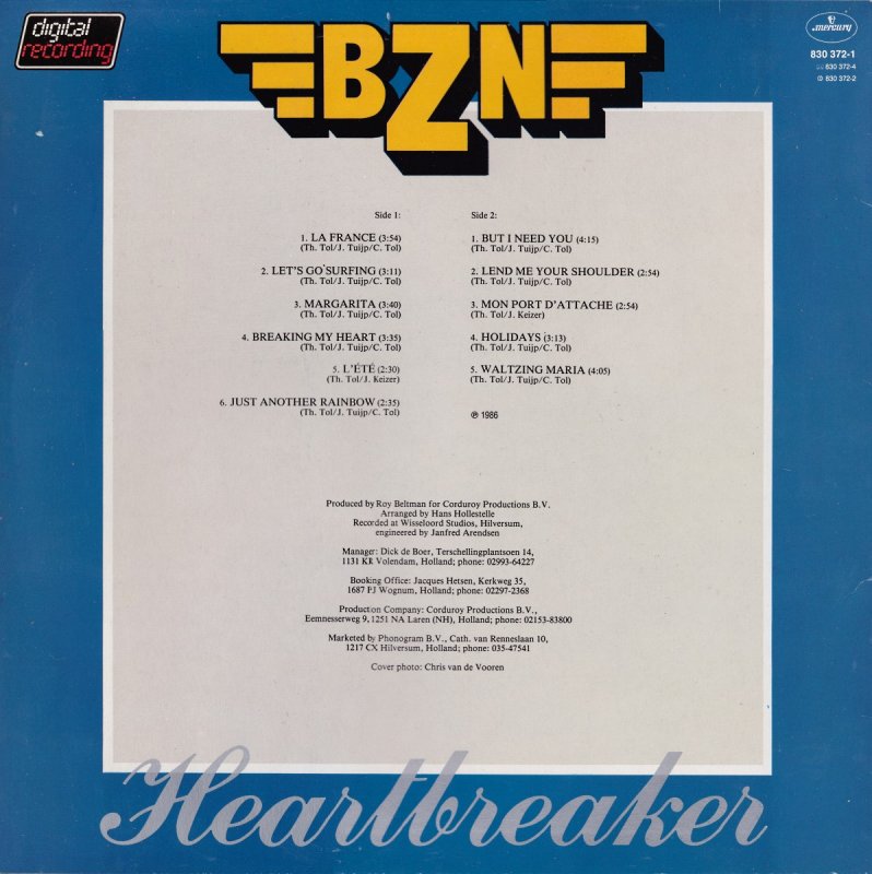 BZN - Heartbreaker (LP) 49469 Vinyl LP Goede Staat