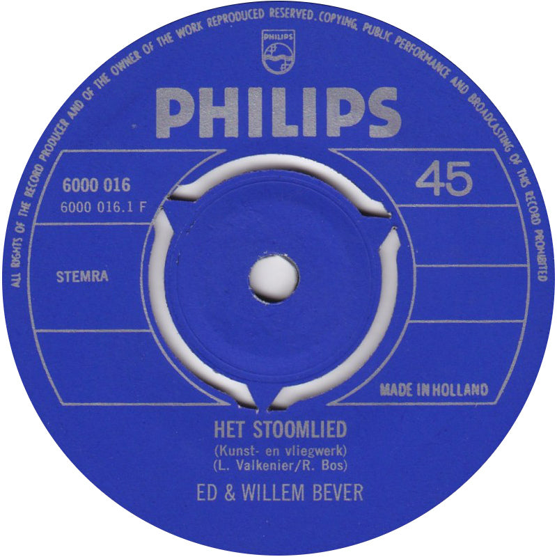 Ed + Willem Bever - Het Stoomlied 39003 Vinyl Singles Goede Staat