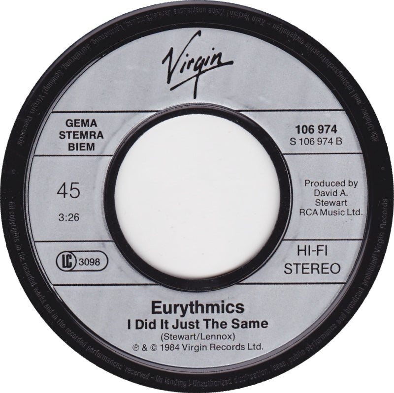 Eurythmics - Sexcrime 01932 Vinyl Singles Hoes: Generic