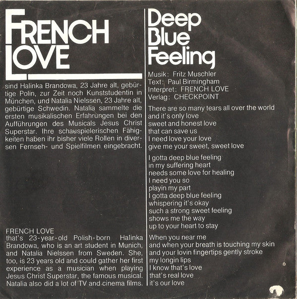 French Love - Deep Blue Feeling 18753 Vinyl Singles Goede Staat