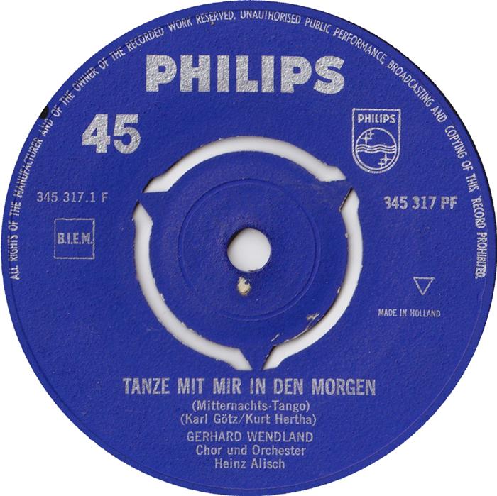 Gerhard Wendland - Tanze Mit Mir In Den Morgen 38020 Vinyl Singles Goede Staat