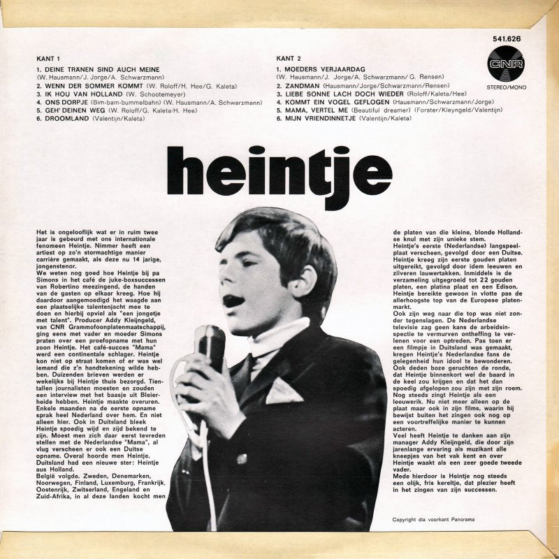 Heintje - Hits Van Heintje (LP) 40705 Vinyl LP Goede Staat