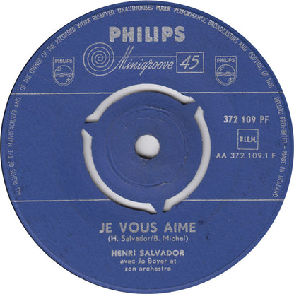 Henri Salvador - Je Vous Aime 18864 Vinyl Singles Goede Staat