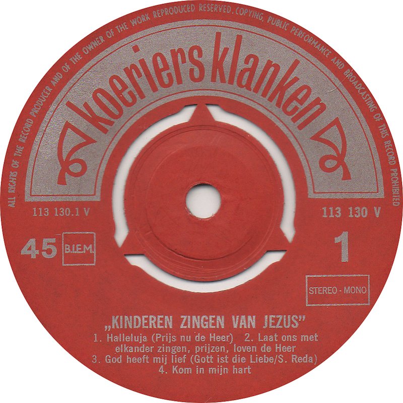 Jonge Koeriers - Kinderen Zingen van Jezus 37779 Vinyl Singles Goede Staat