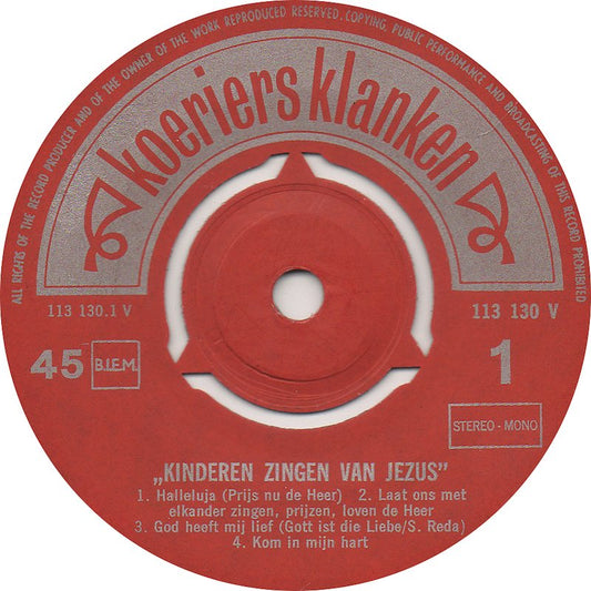 Jonge Koeriers - Kinderen Zingen van Jezus 37779 Vinyl Singles Goede Staat