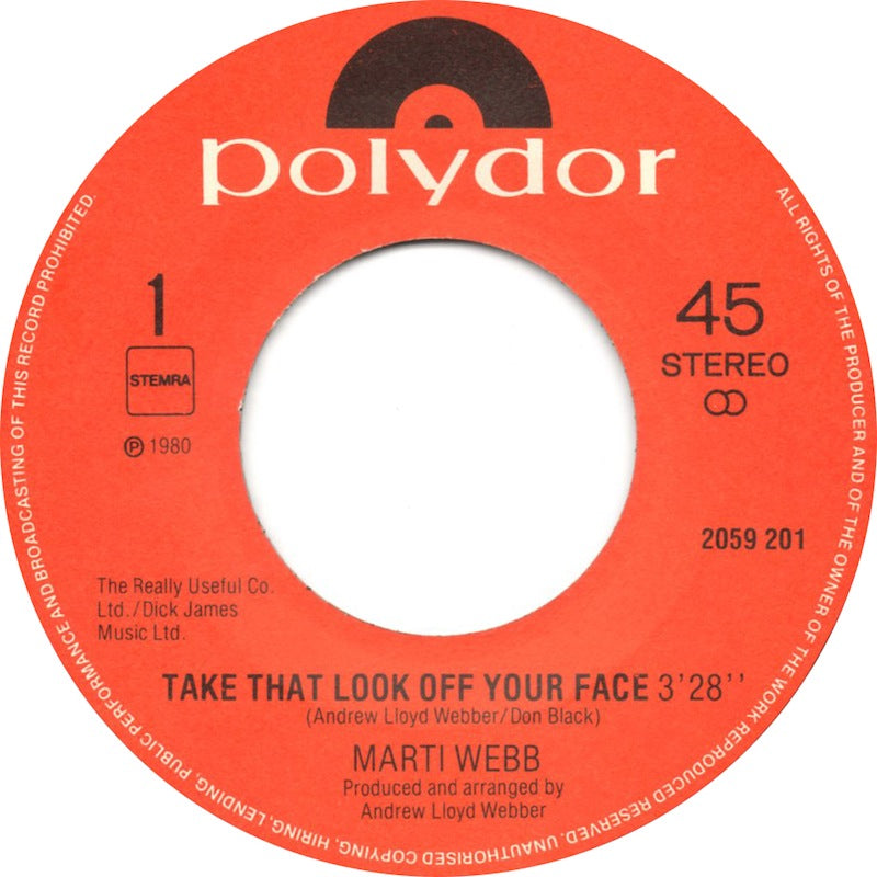 Marti Webb - Take That Look Off Your Face 05872 Vinyl Singles Goede Staat