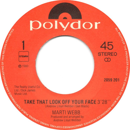 Marti Webb - Take That Look Off Your Face 05872 Vinyl Singles Goede Staat