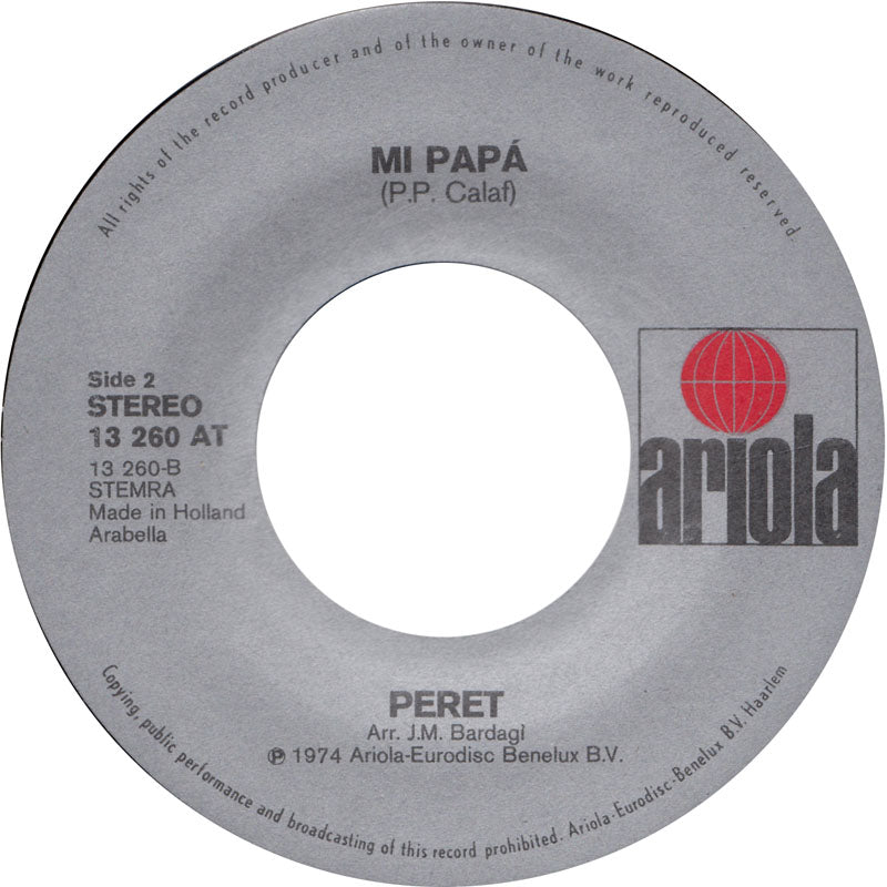 Peret - Canta Y Se Feliz 11445 Vinyl Singles Hoes: Generic