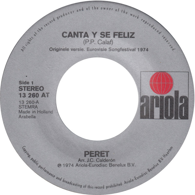 Peret - Canta Y Se Feliz 11445 Vinyl Singles Hoes: Generic