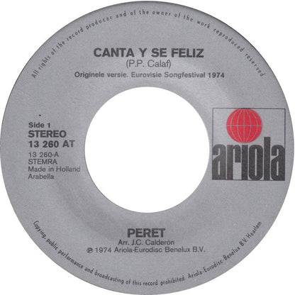 Peret - Canta Y Se Feliz 11445 Vinyl Singles Hoes: Generic