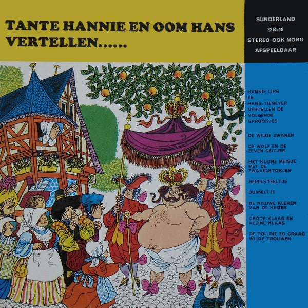 Hanny Lips En Hans Tiemeijer - Tante Hannie En Oom Hans Vertellen (LP) 43511 Vinyl LP Goede Staat