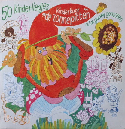 Zonnepitten - 50 Kinderliedjes (LP) 44632 Vinyl LP Goede Staat