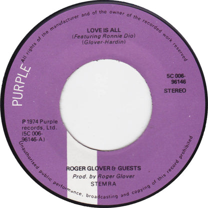 Roger Glover And Guests - Love Is All 37365 Vinyl Singles Hoes: Generic