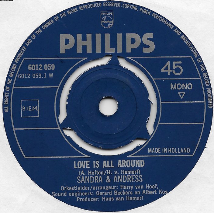 Sandra & Andres - Love Is All Around 18946 Vinyl Singles Hoes: Generic