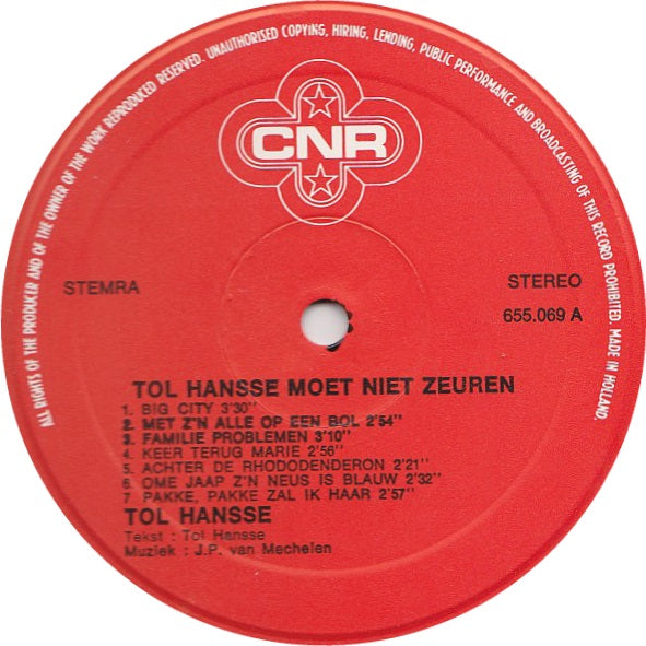 Tol Hansse - Moet Niet Zeuren (LP) 46664 Vinyl LP Goede Staat