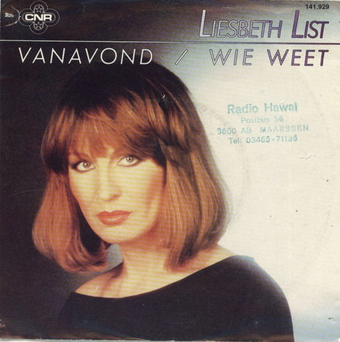 Liesbeth List - Vanavond 01145 Vinyl Singles Goede Staat