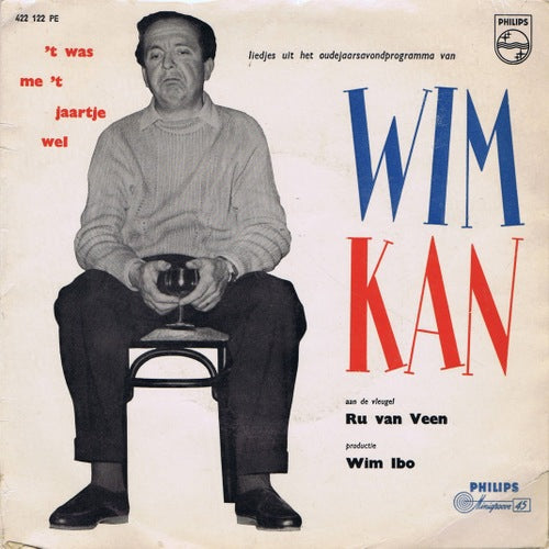 Wim Kan - 't Was Me 't Jaartje Wel (EP) 22398 26292 27274 32381 Vinyl Singles EP Goede Staat