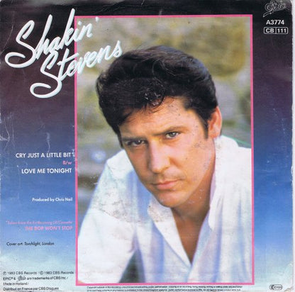 Shakin' Stevens - Cry Just A Little Bit 05952 Vinyl Singles Goede Staat