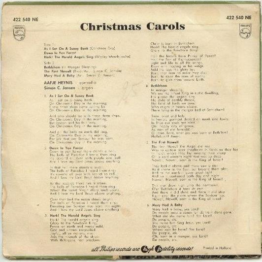 Aafje Heynis - Christmas Carols Vinyl Singles Goede Staat