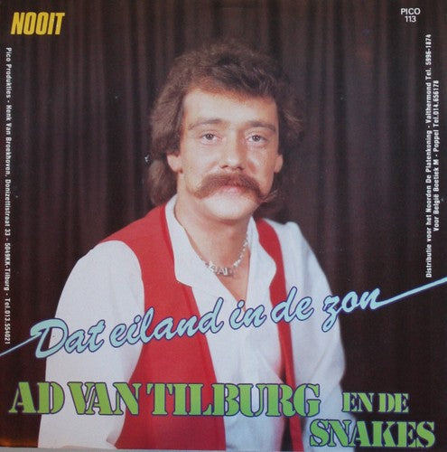 Ad Van Tilburg En De Snakes - Dat Eiland In De Zon 06252 Vinyl Singles Goede Staat