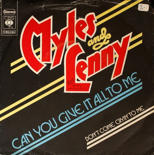 Myles & Lenny - Can You Give It All To Me 08711 Vinyl Singles Goede Staat