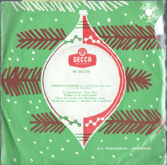 Haags Kinderkoor - Kerstliedjes No. 1 (B) Vinyl Singles B-Keus (B)