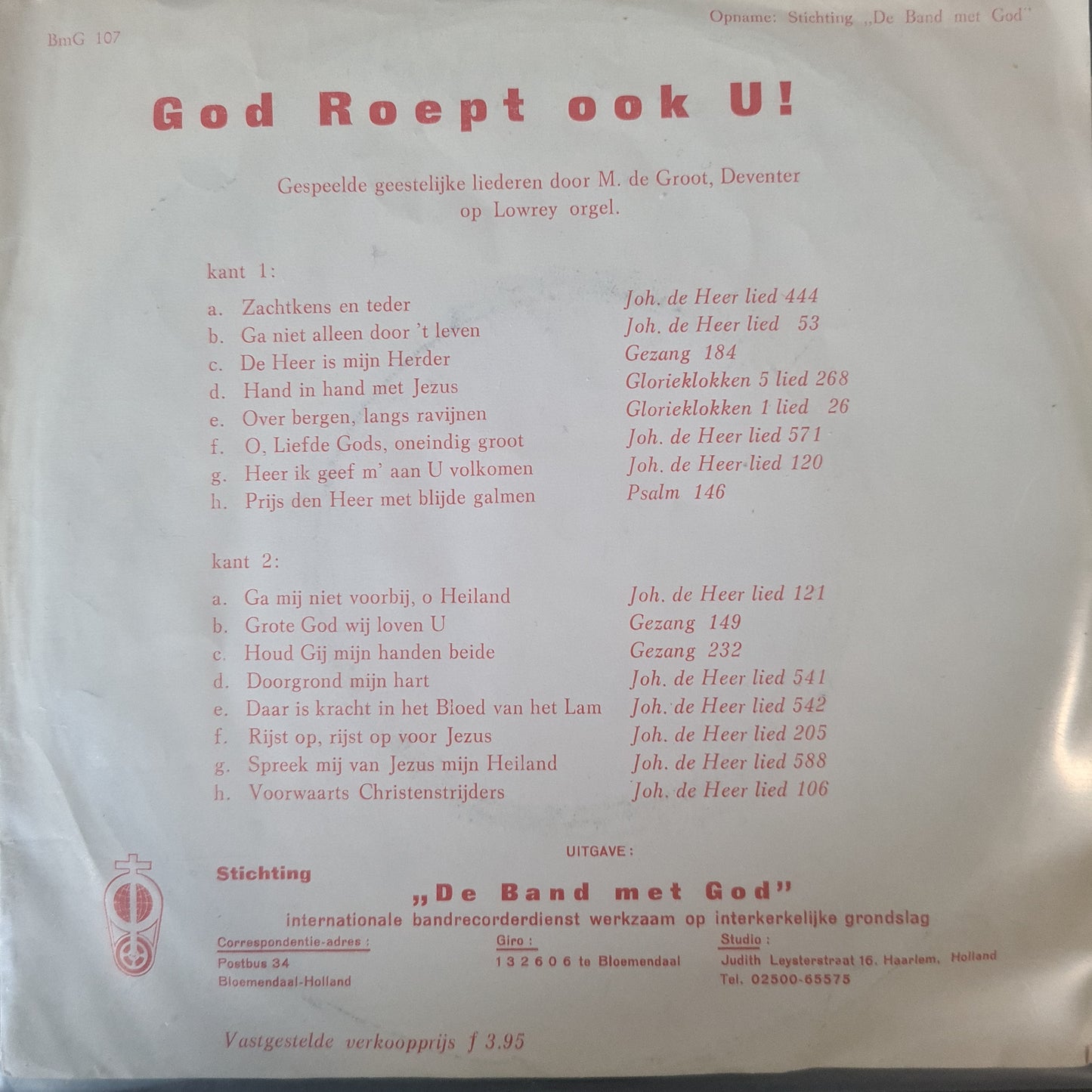 M. de Groot - God Roept Ook U 14309 Vinyl Singles Goede Staat