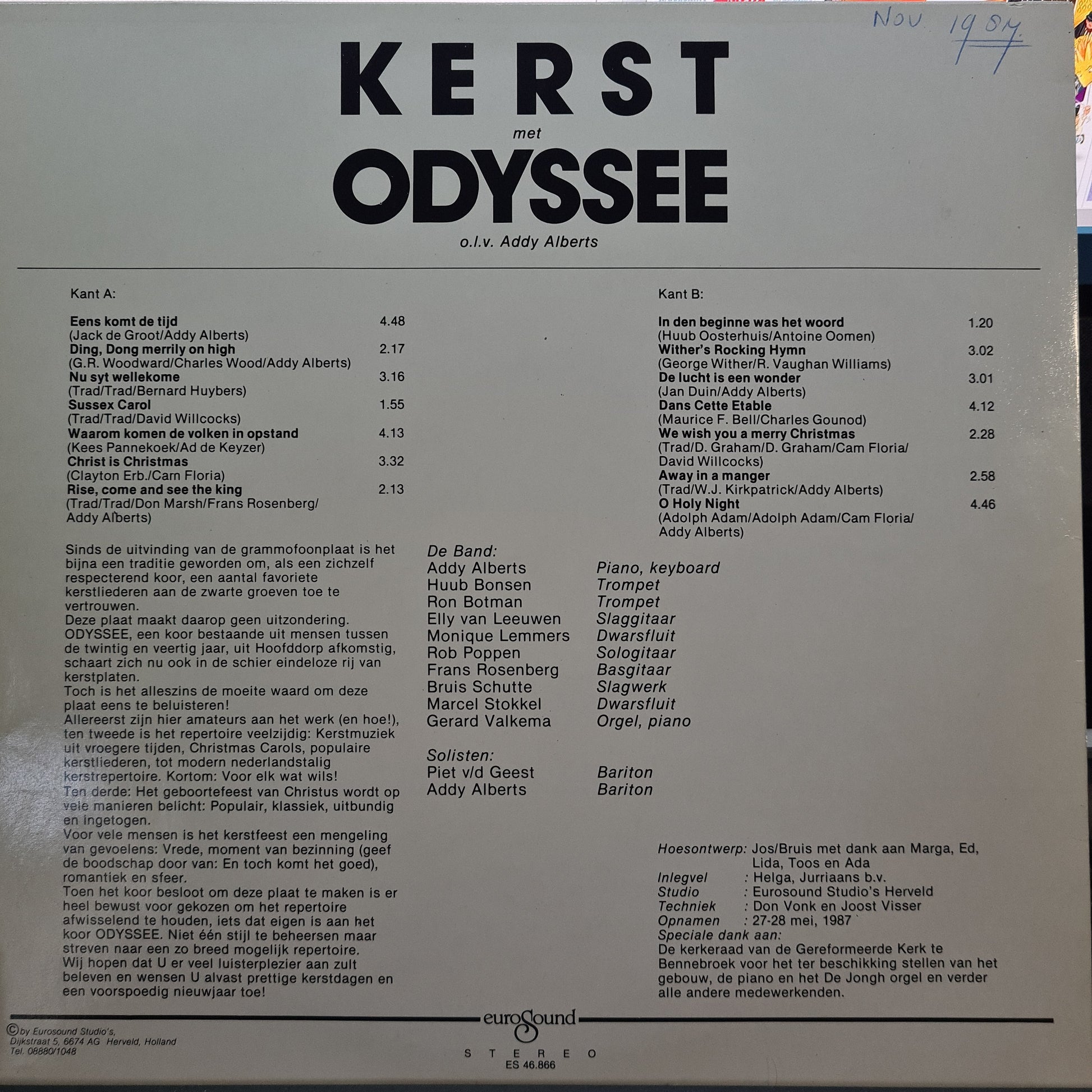 Odyssee - Kerst Met Odyssee (LP) 49108 Vinyl LP Goede Staat