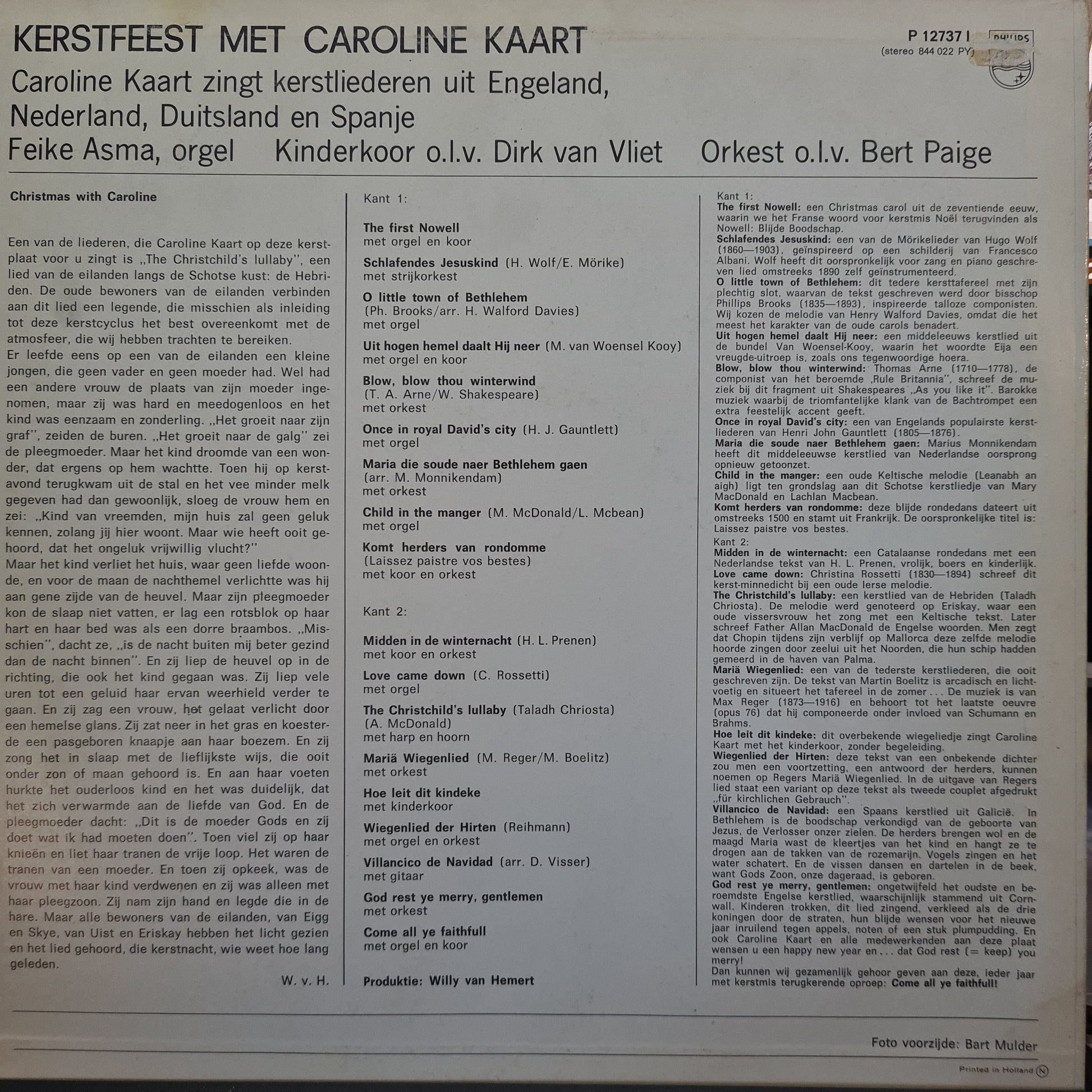 Caroline Kaart - Kerstfeest Met Caroline Kaart (LP) 49117 Vinyl LP Goede Staat