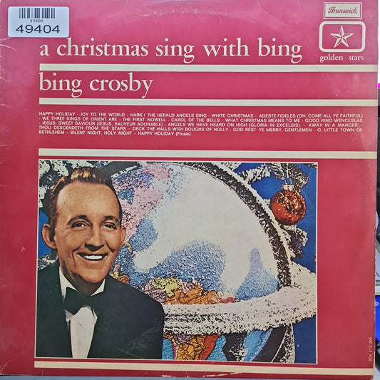 Bing Crosby , Norman Luboff Choir - A Christmas Sing With Bing - Around The World (LP) Vinyl LP Goede Staat