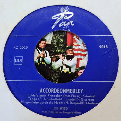 Accordeon Duo De Wico's - Medley Nr. 1 33730 Vinyl Singles Goede Staat