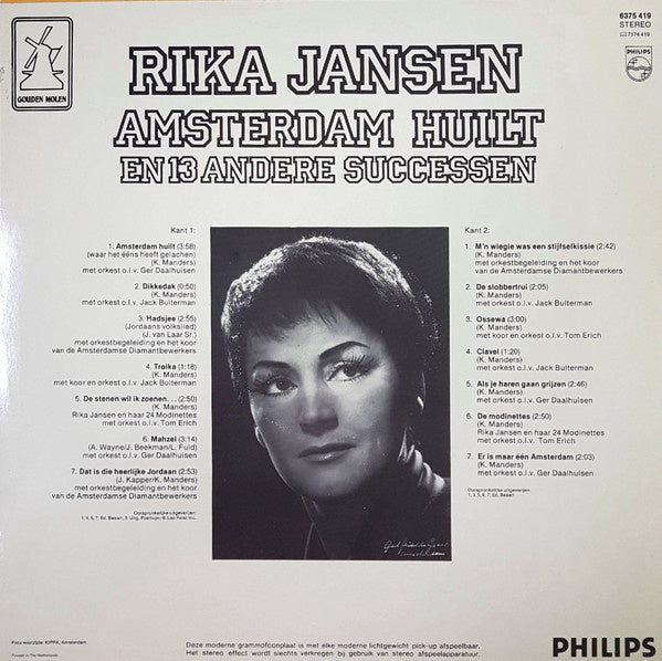 Rika Jansen - Amsterdam Huilt En 13 Andere Successen (LP) 42757 Vinyl LP Goede Staat