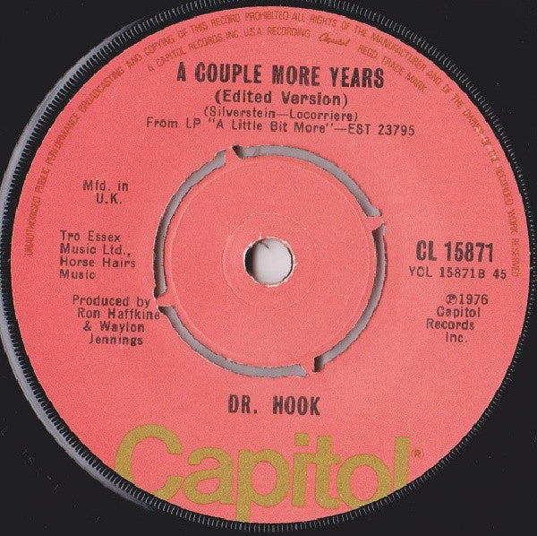 Dr. Hook - A Little Bit More 07554 37322 22855 Vinyl Singles Hoes: Generic