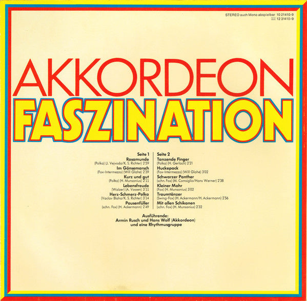 Armin Rusch und Hans Wolf - Akkordeon Faszination (LP) 40637 Vinyl LP Goede Staat