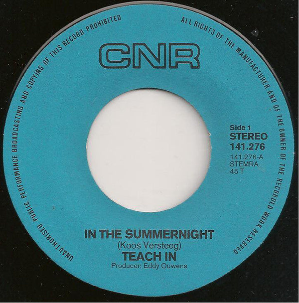 Teach-In - In The Summernight 26162 Vinyl Singles Goede Staat