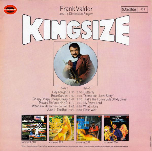 Frank Valdor And His Dimension-Singers - Kingsize (LP) 40670 Vinyl LP Goede Staat