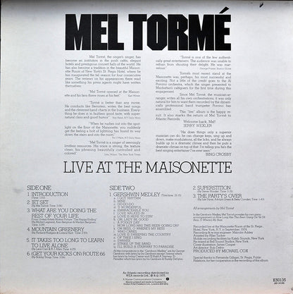 Mel Tormé Featuring Al Porcino And His Orchestra - Live At The Maisonette (LP) 40486 Vinyl LP Goede Staat