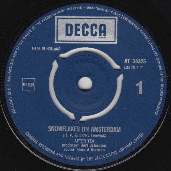 After Tea - Snowflakes On Amsterdam 22885 Vinyl Singles Goede Staat